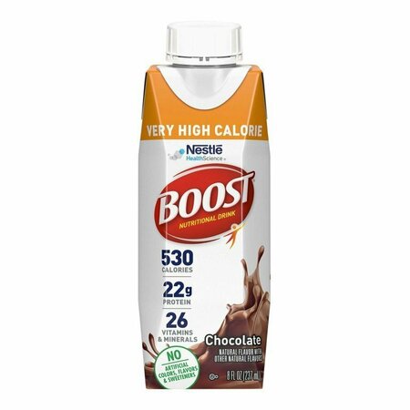 BOOST VERY HIGH CALORIE Chocolate Oral Supplement, 8oz Carton 43900906584